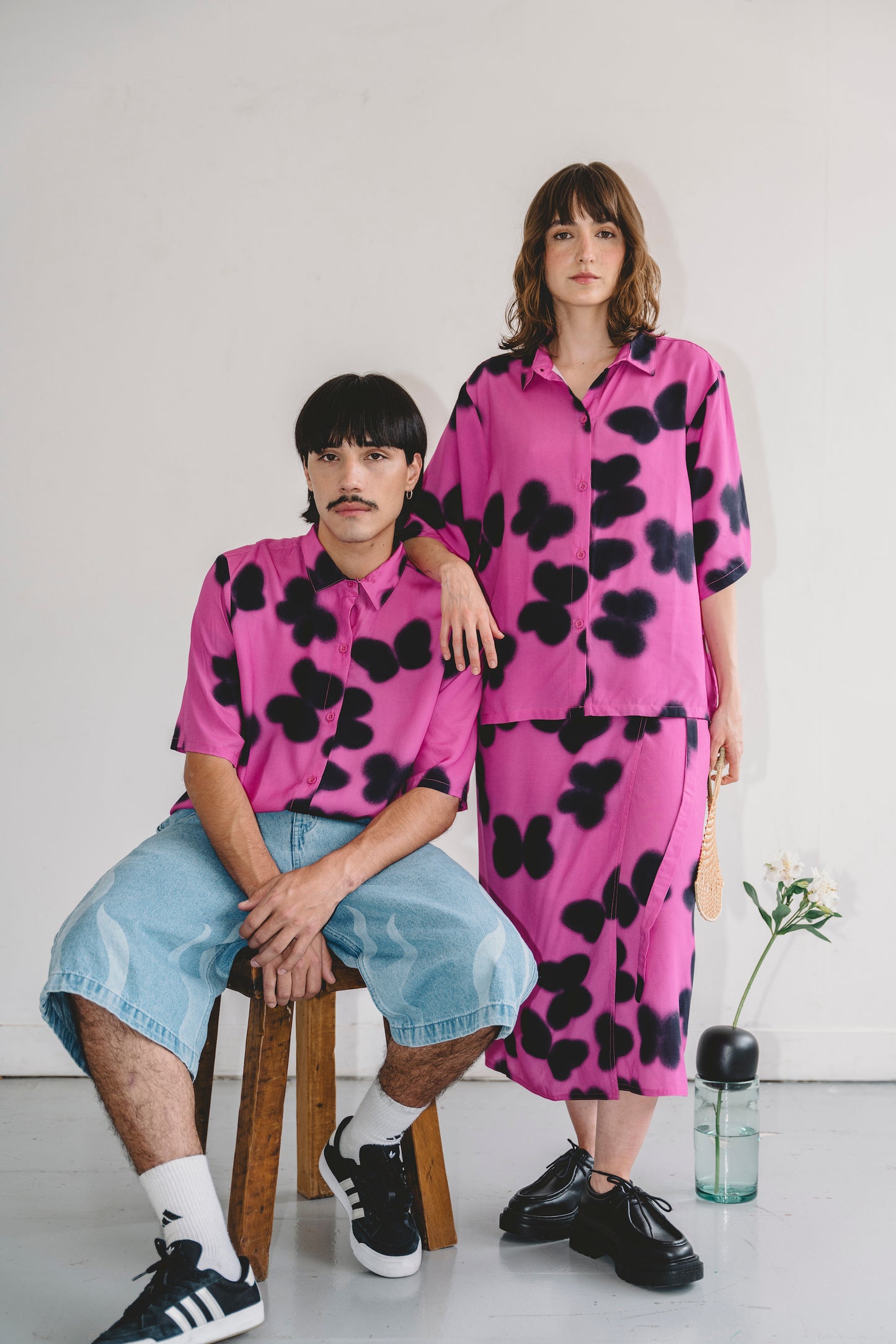 Camisa SOMBRAS rosa - UNISEX