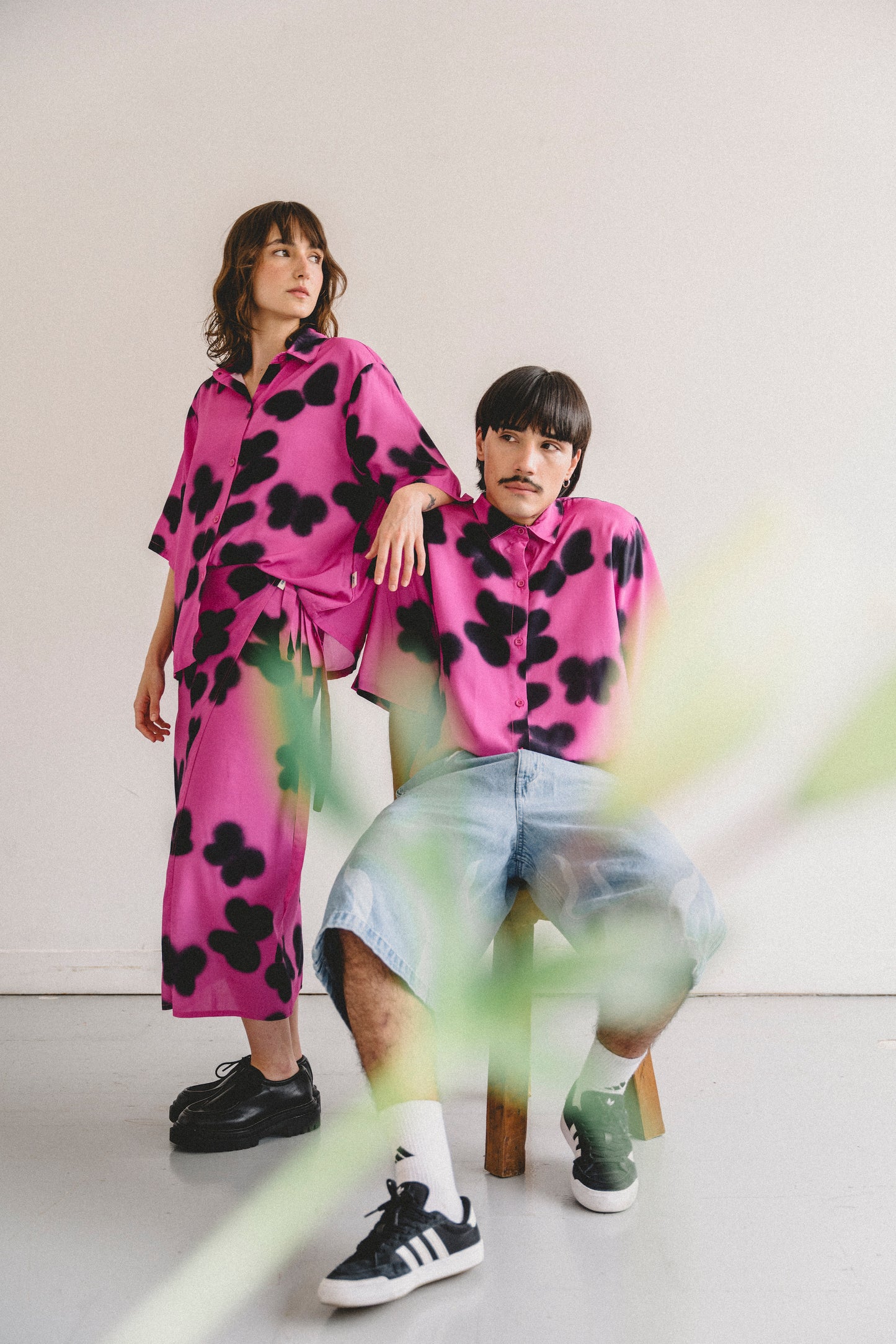 Camisa SOMBRAS rosa - UNISEX