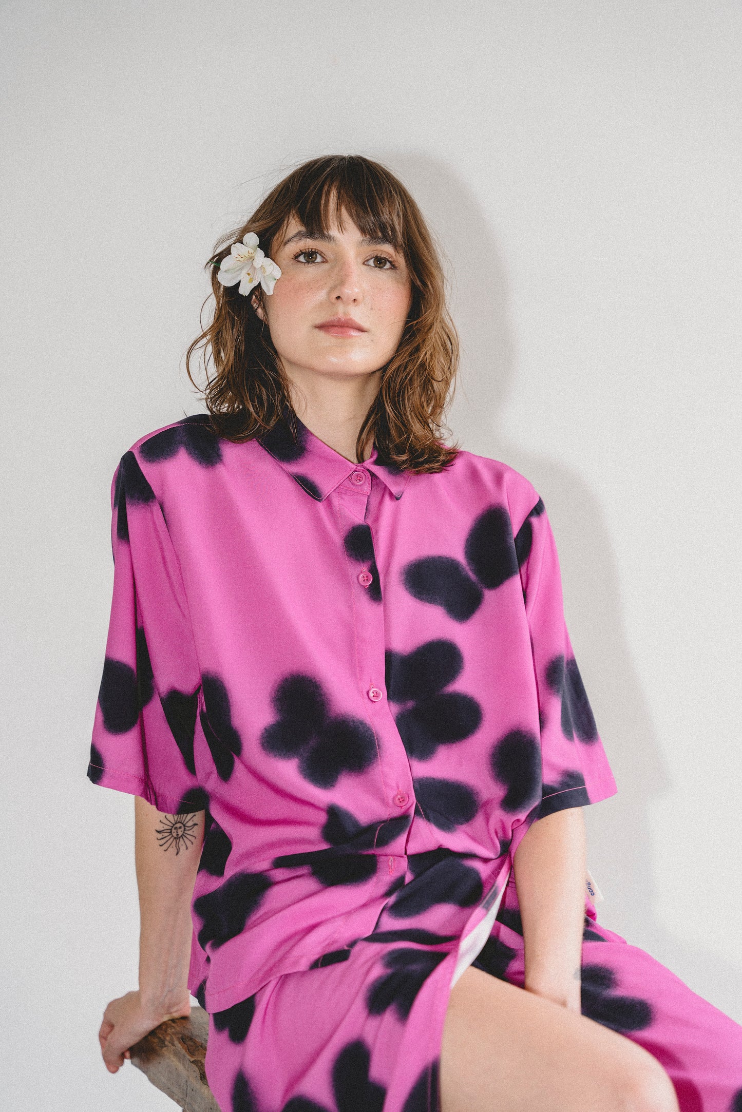 Camisa SOMBRAS rosa - UNISEX