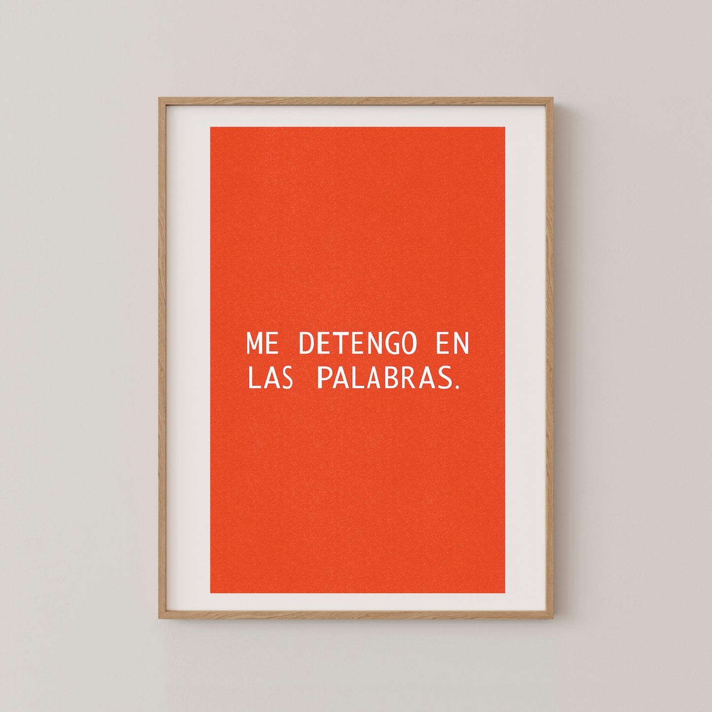 Me detengo en las palabras