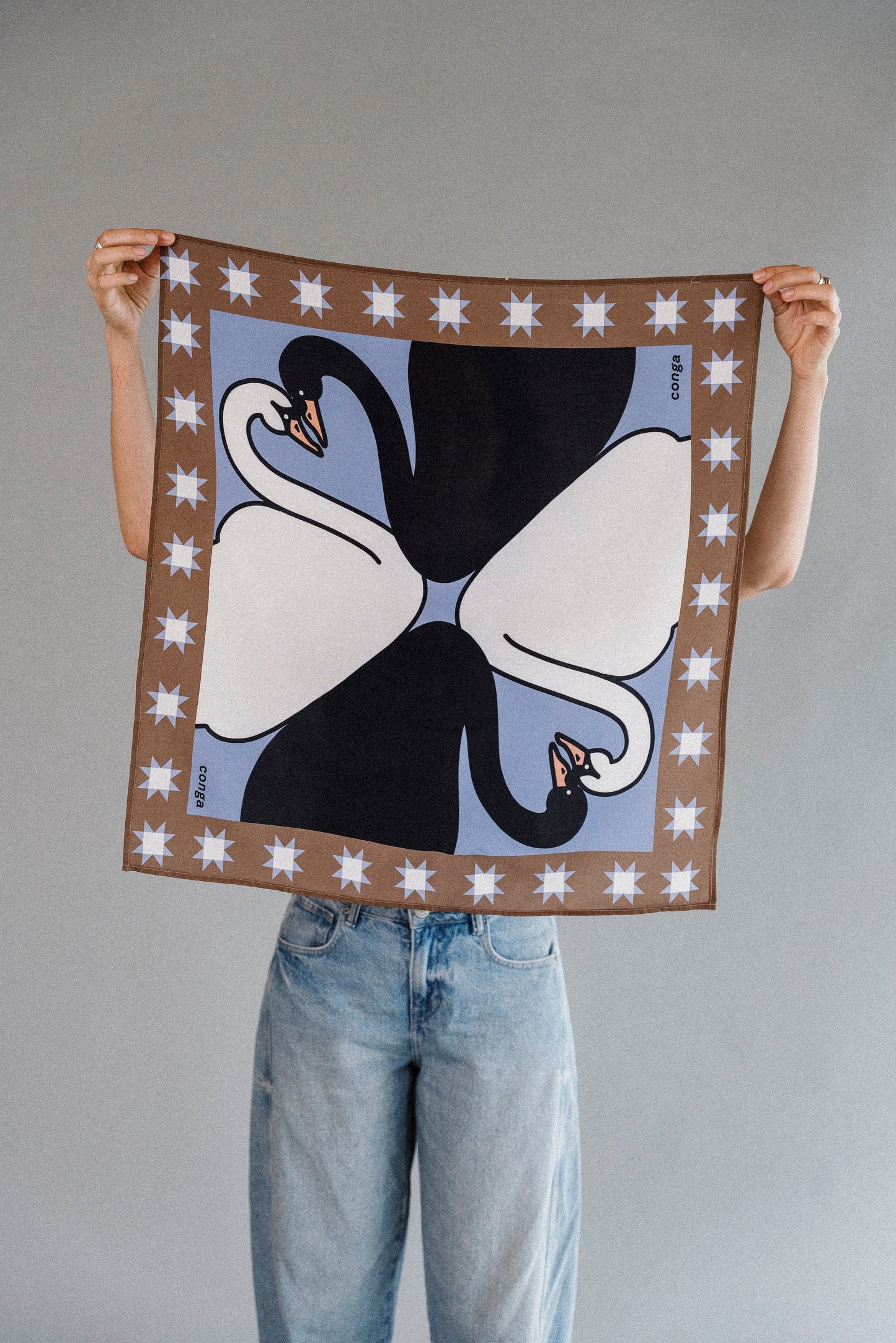 Pashmina CISNES ENAMORADOS