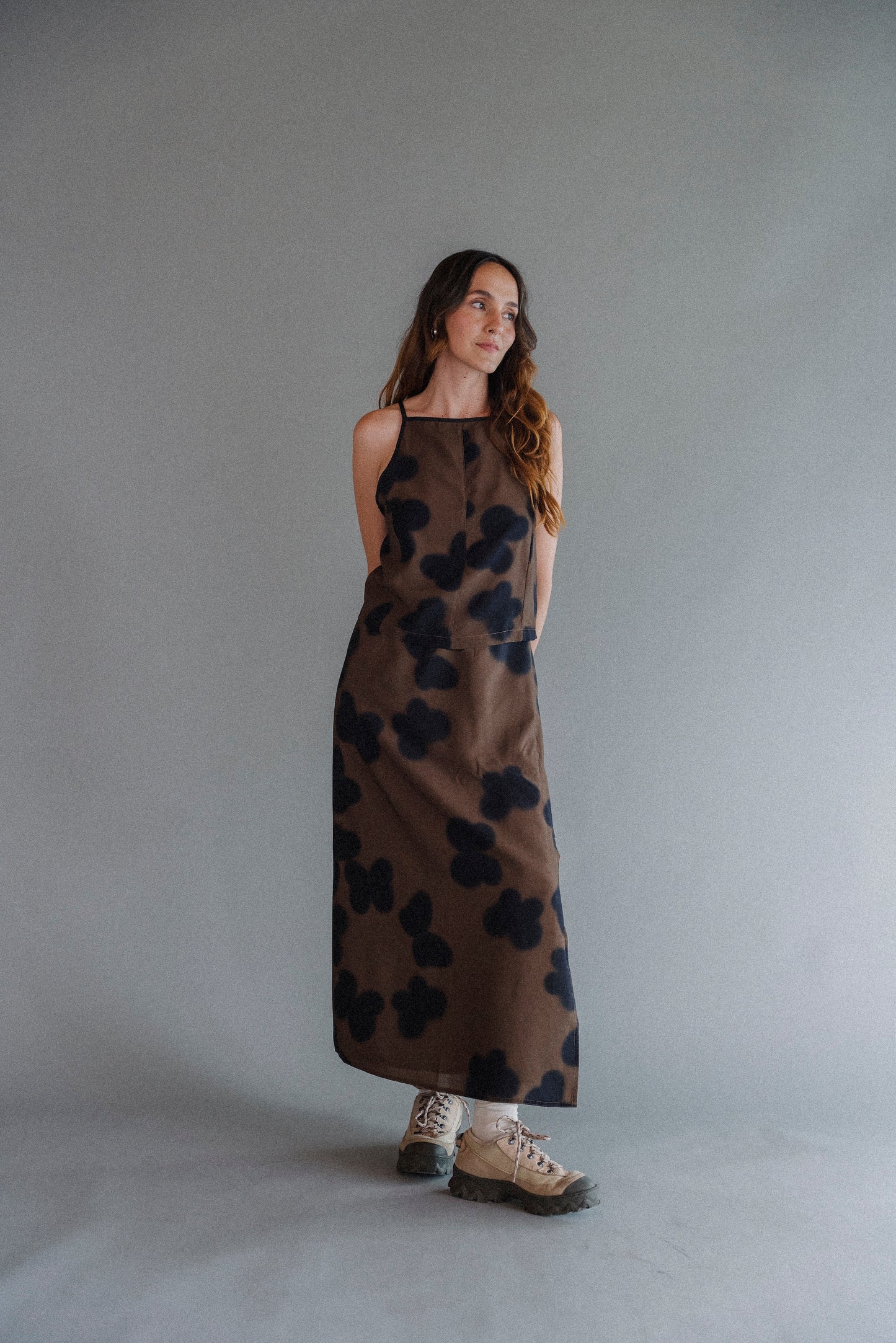 Falda SOMBRAS café - IMPERFECTOS