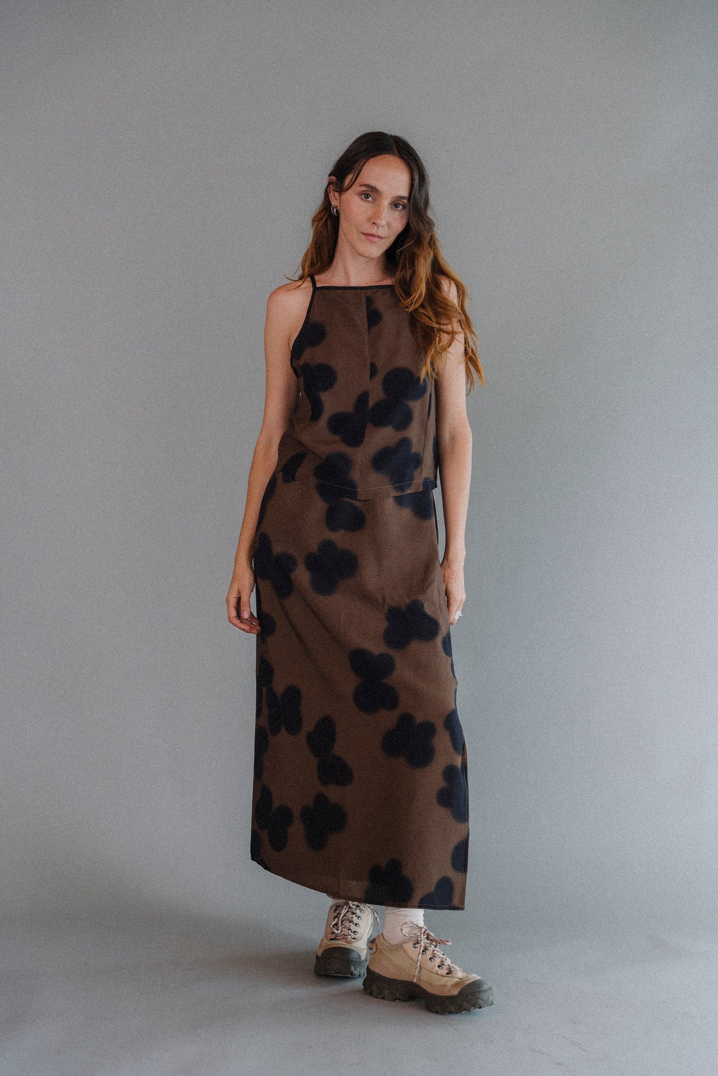 Falda SOMBRAS café - IMPERFECTOS