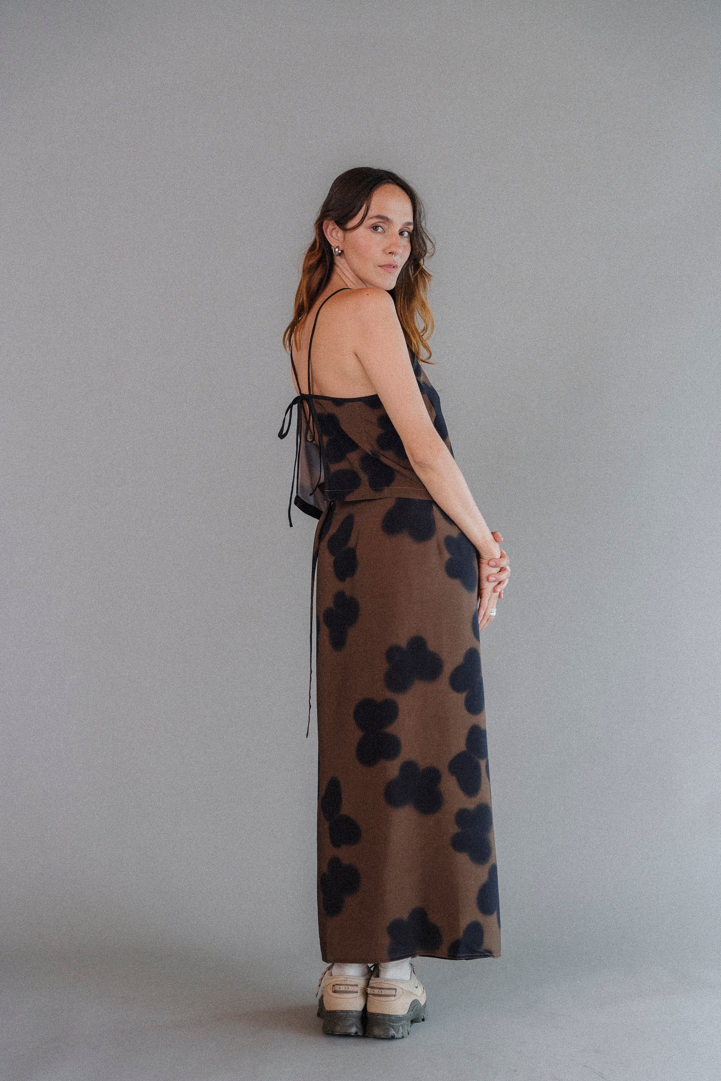 Falda SOMBRAS café - IMPERFECTOS